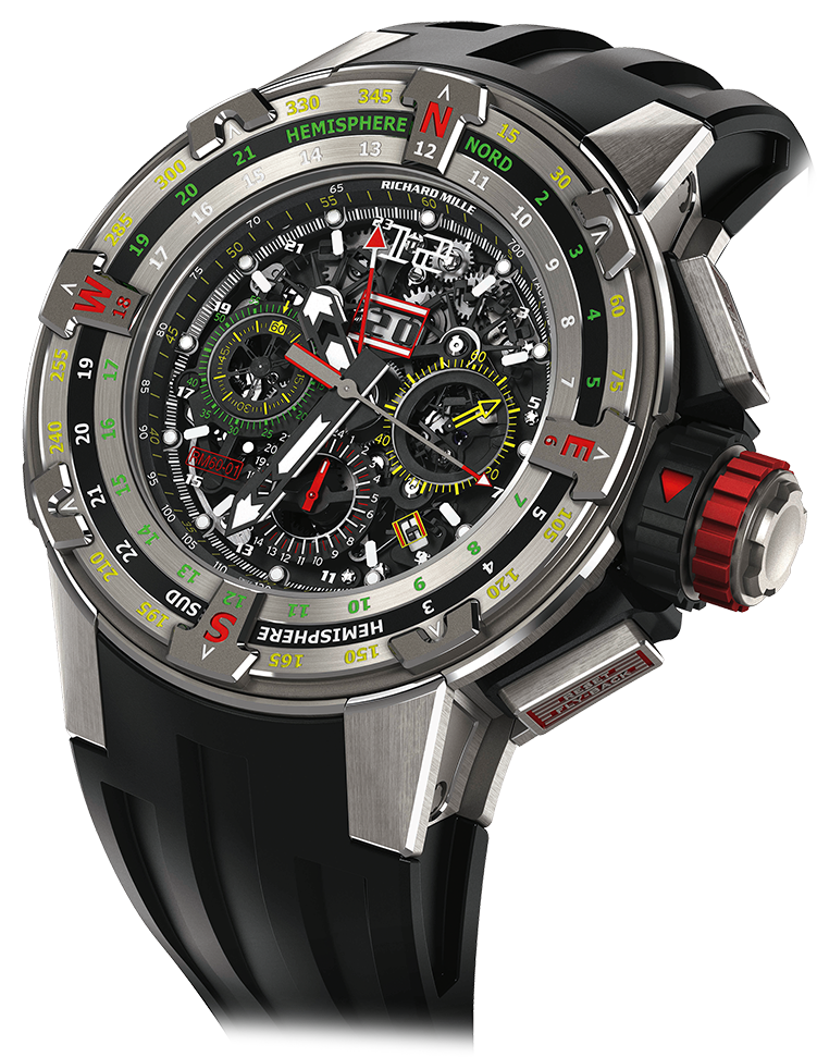 Richard Mille Felipe Massa RM 011 Custom Diamond with WG Bezel TitaniumRichard Mille Flyback Chronograph GMT RM 11-02 Titanium