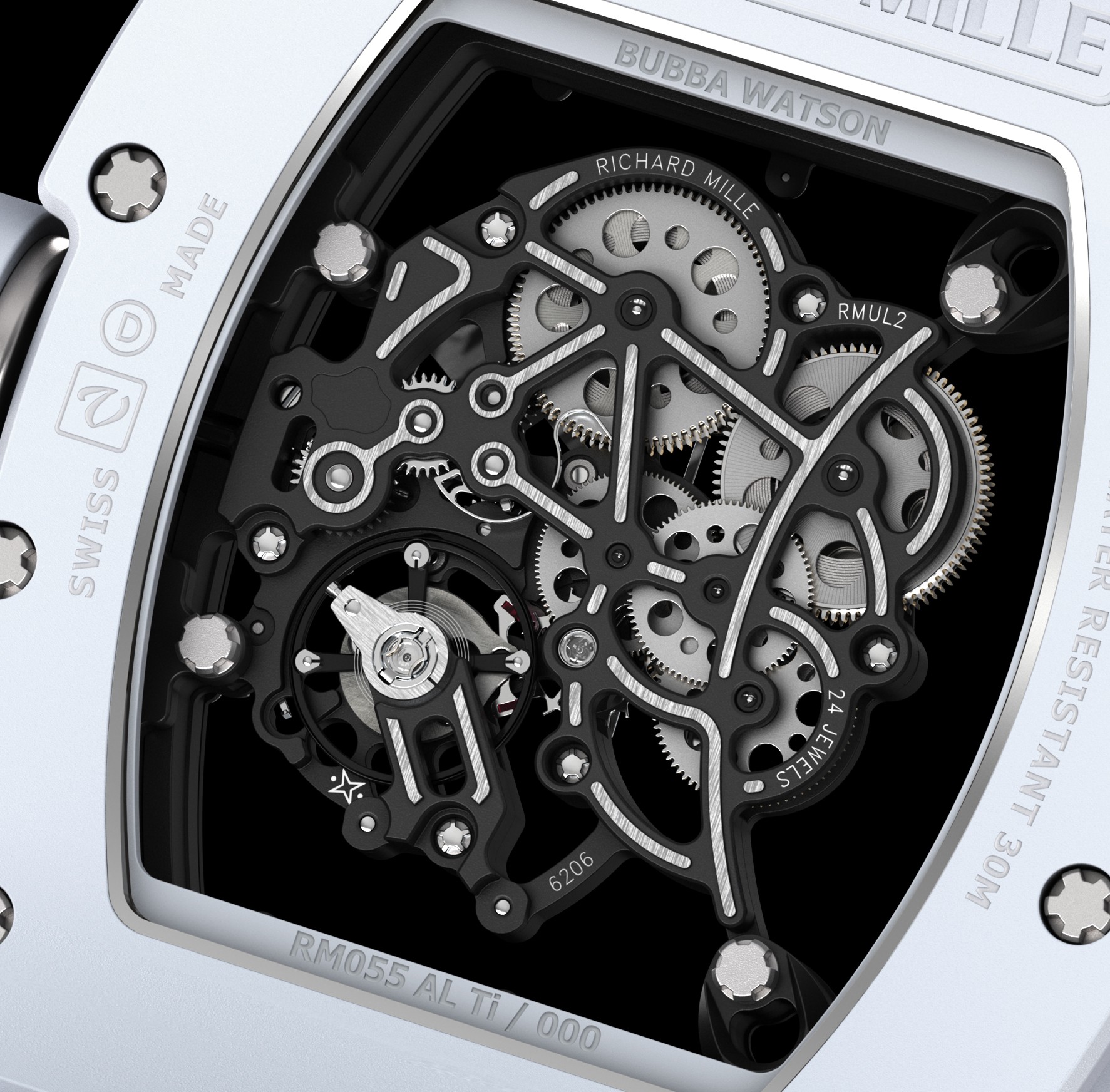 Richard Mille RM016 White Gold Baguette Set Unique Piece