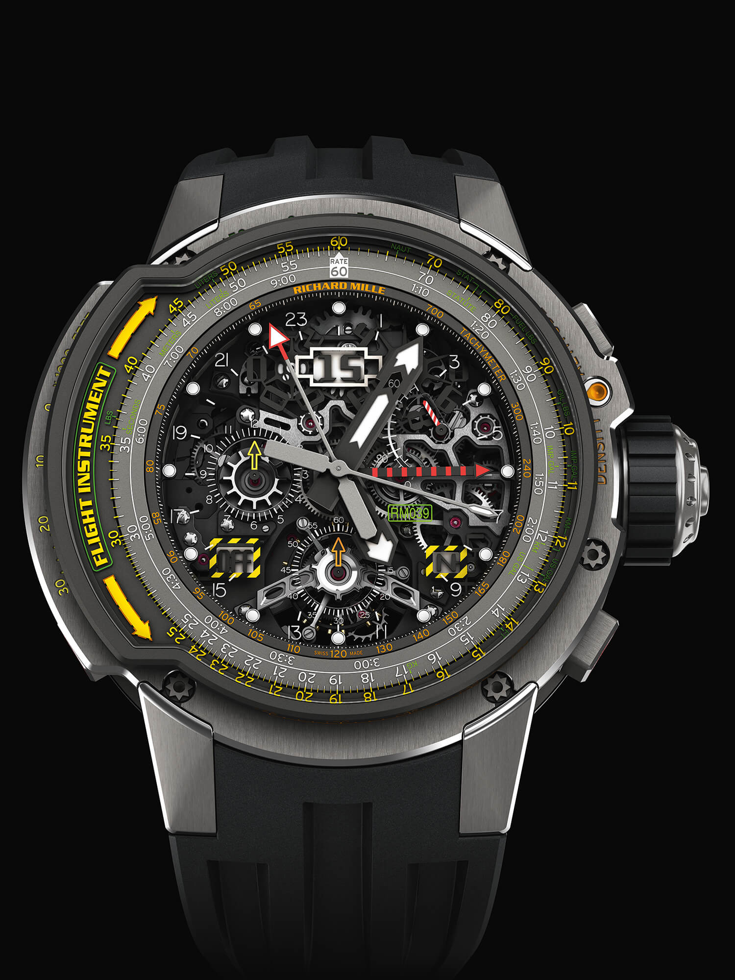 Richard Mille 50mm Tourbillon Chronograph Adventure Carbon TPT/Titanium Limited 20Pcs RM25-01