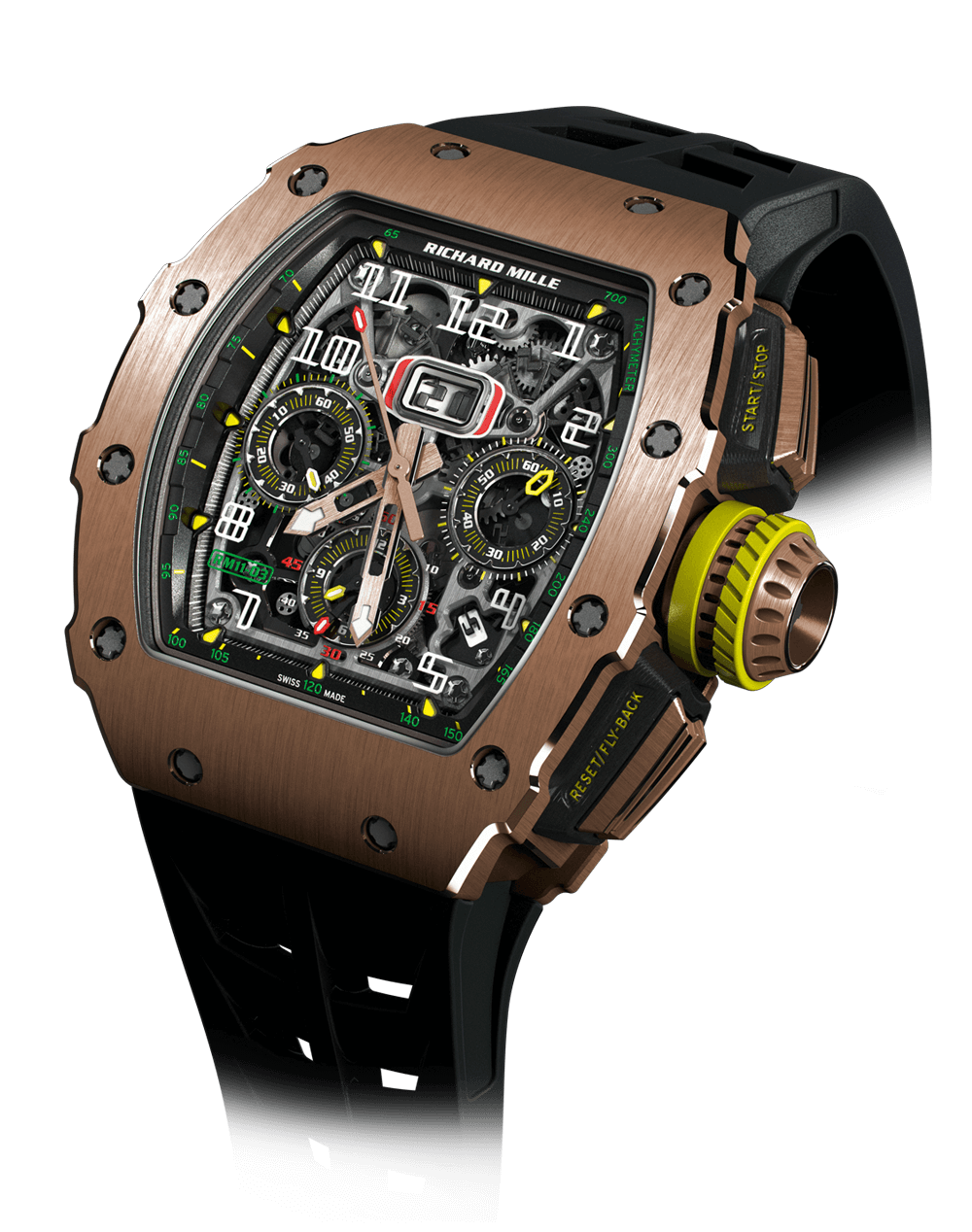 Richard Mille RM-010 Automatic, Skeleton Dial - Rose Gold on StrapRichard Mille RM-011 FM