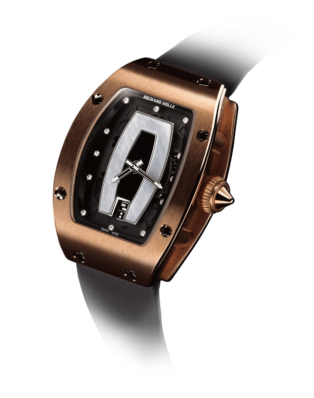 Automatic RM 007 — Automatic movement with hours, minutes, date, rotor in grade 5 titanium and a tungsten carbide or patented rotor…