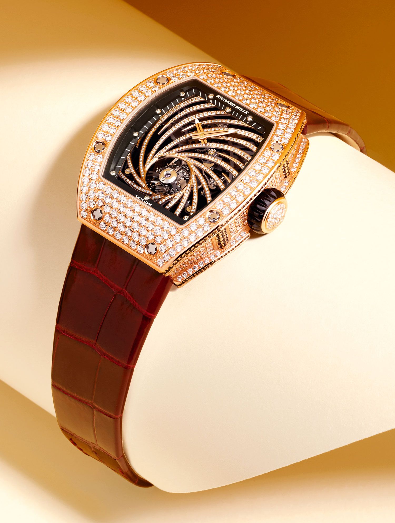 Richard Mille RM07 Rose Gold on Bracelet Diamond Dial Automatic RM07-01 Full Set