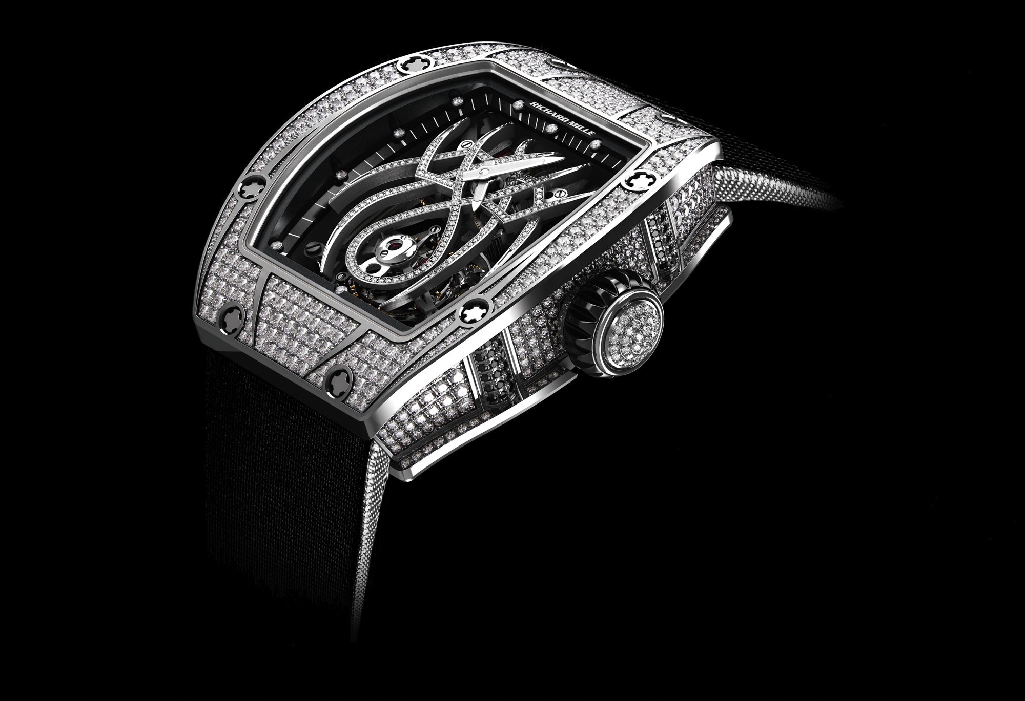 Richard Mille 67-01 white gold diamond