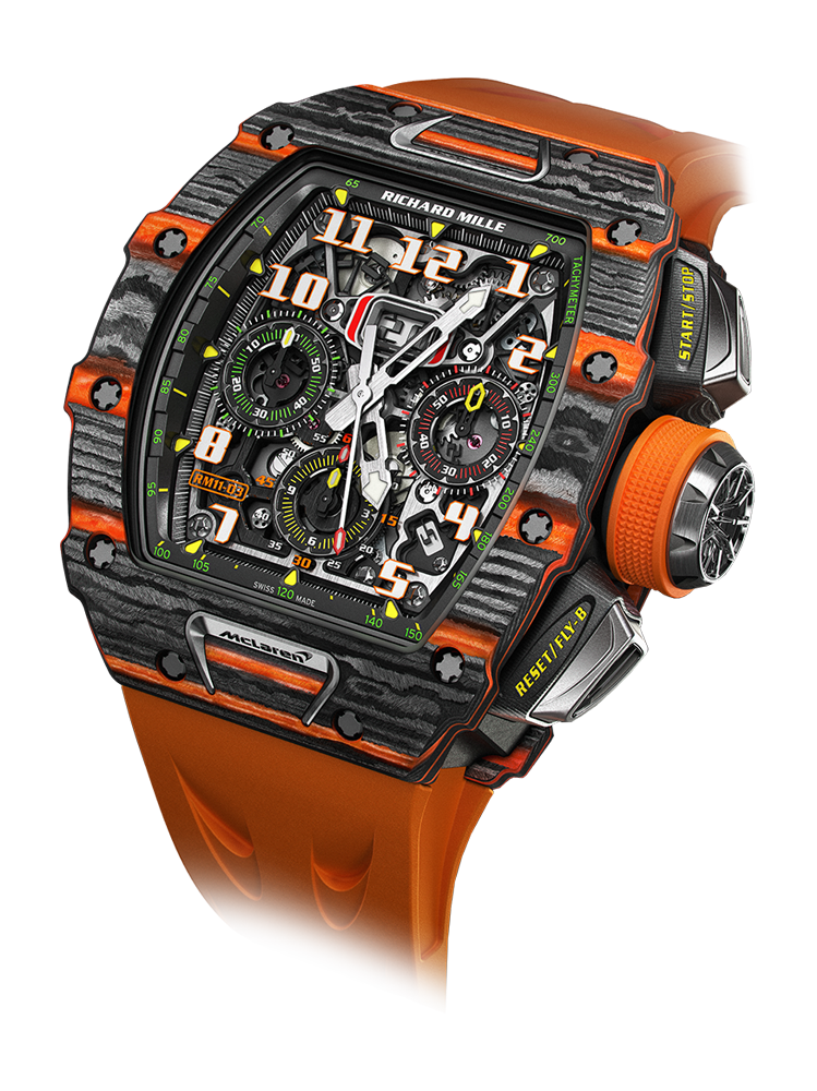 Richard Mille RM11-03 Ultimate Edition Carbon Covered Turquoise Quartz TPT Skeleton Dial Watch RM11-03Richard Mille RM11-03 