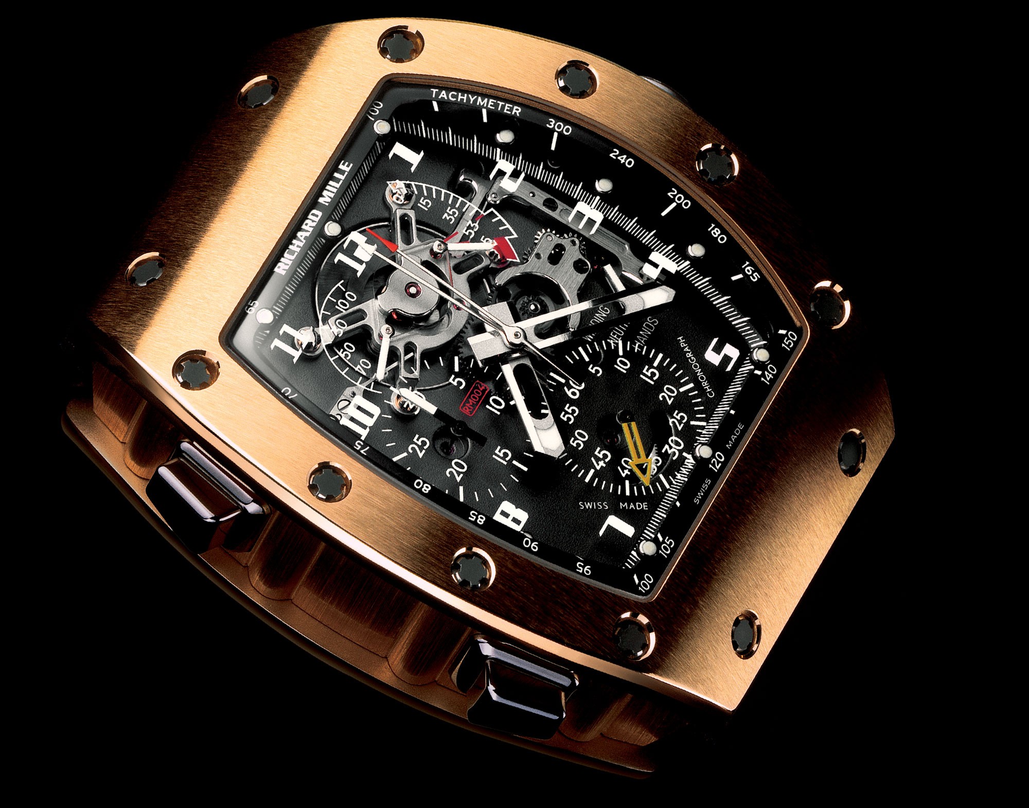 Richard Mille Manual Winding Tourbillon Worldtimer Jean Todt Rose Gold With Titanium Case (New Full Set)