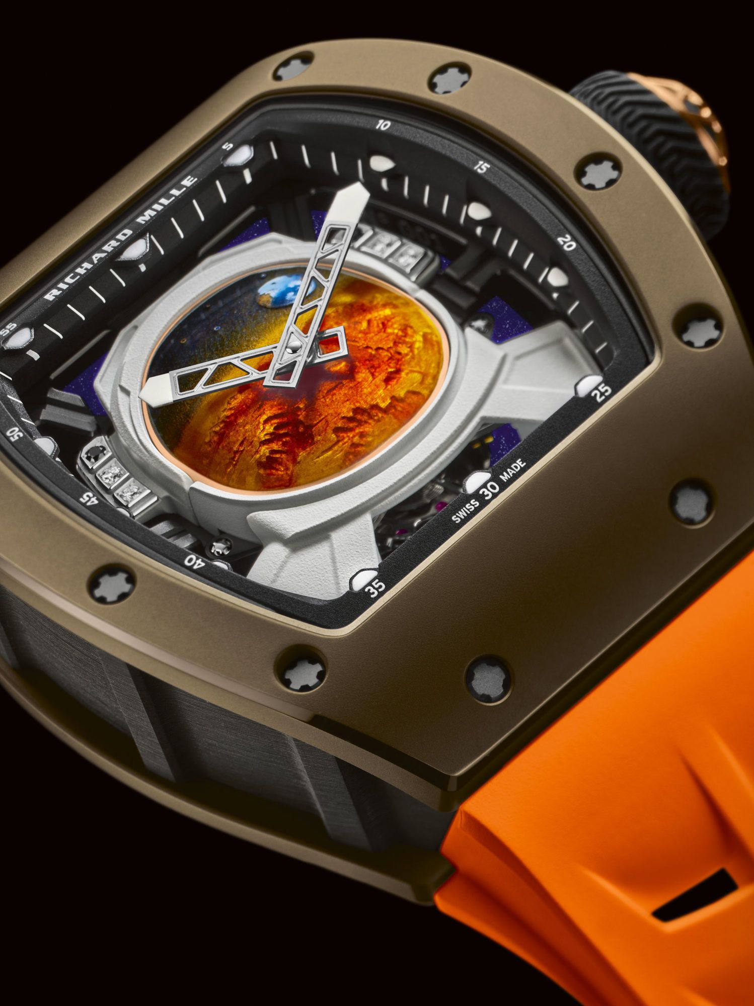 Richard Mille RM16 Full Rose Gold Transparent Skeleton Dial Watch RM016Richard Mille Automatic Winding CARBON TPT - RM 037