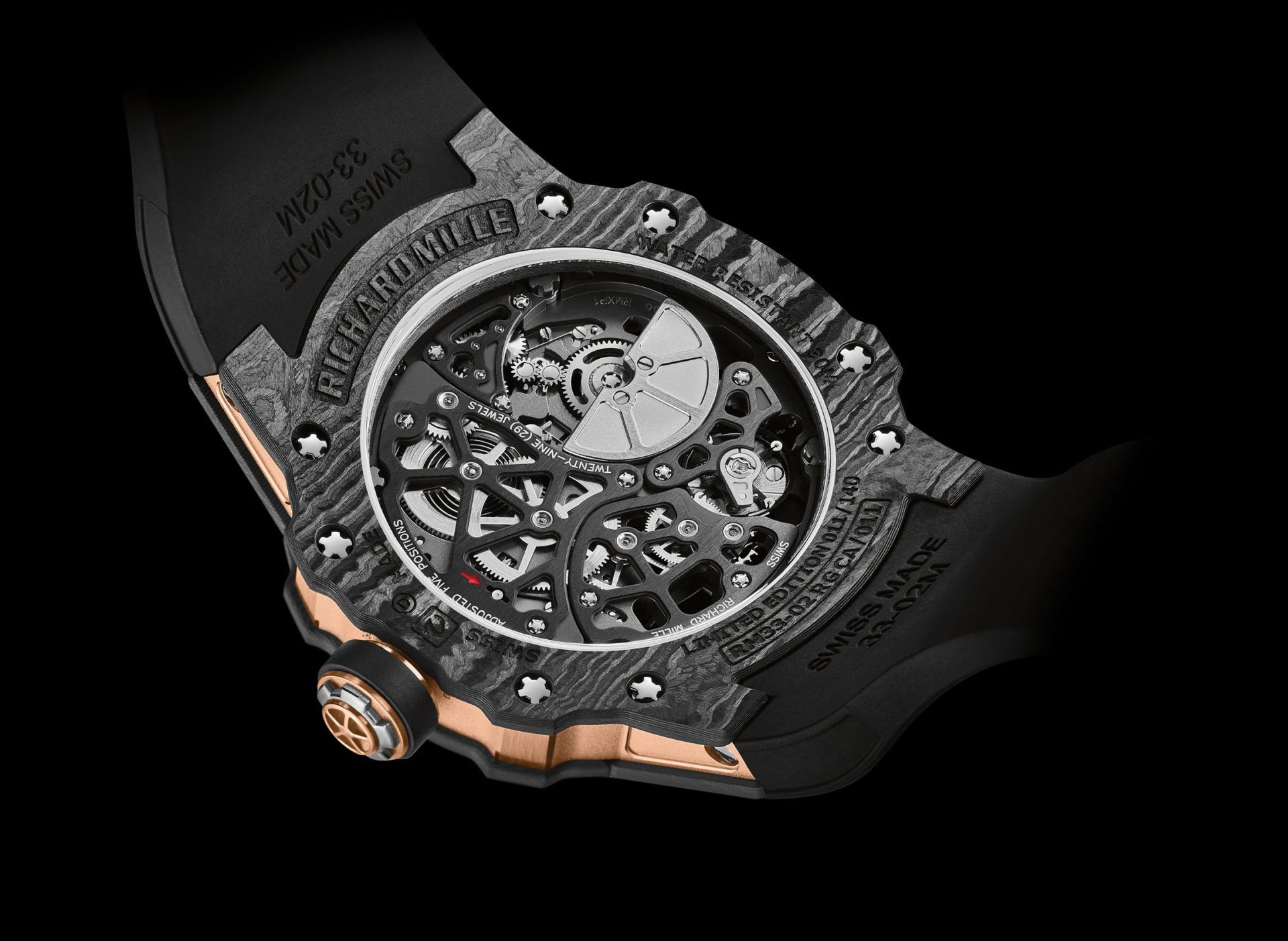 Richard Mille Rose Gold Automatic Flyback Chronograph Watch RM11-03