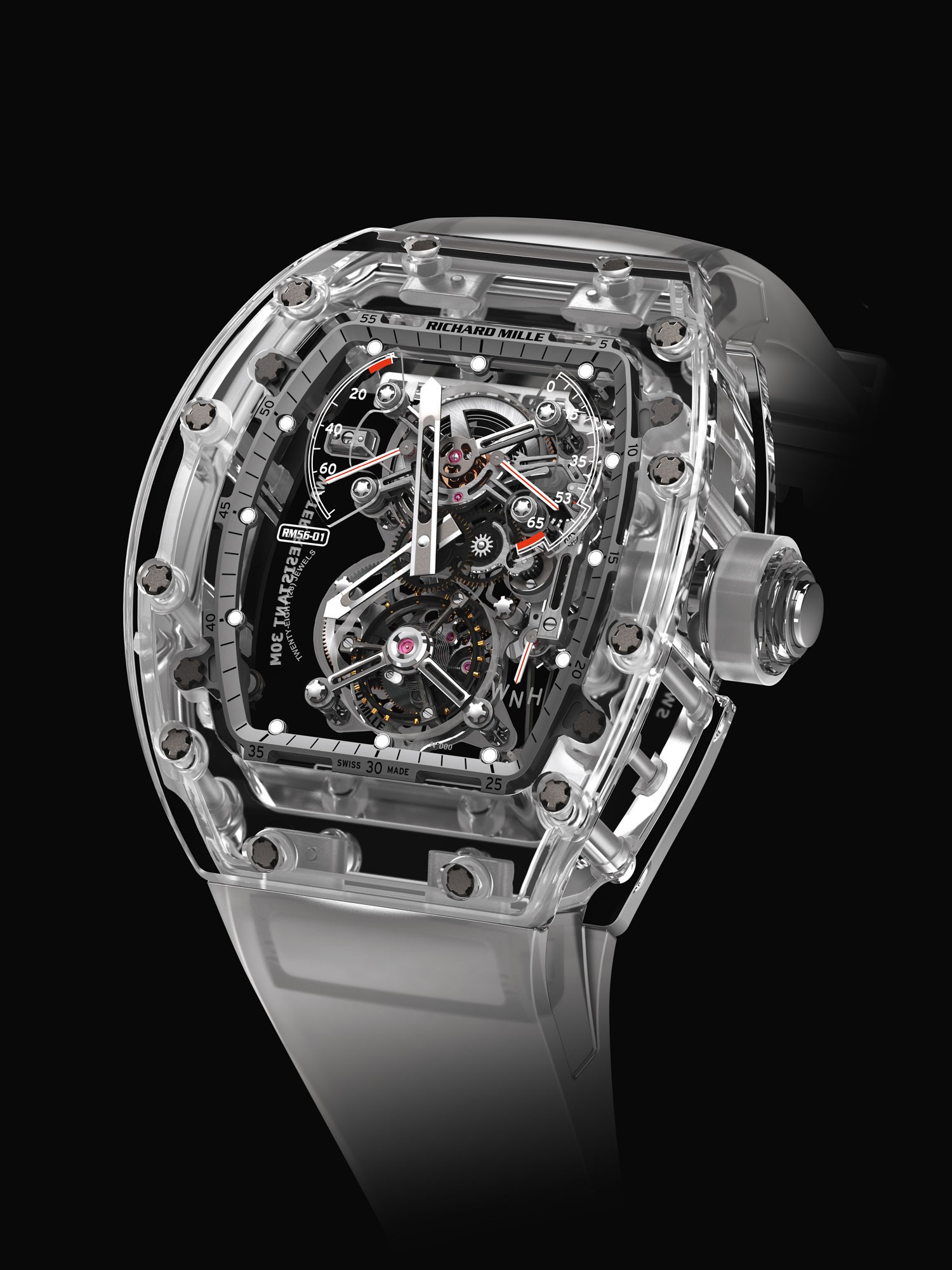 richard mille see through watch