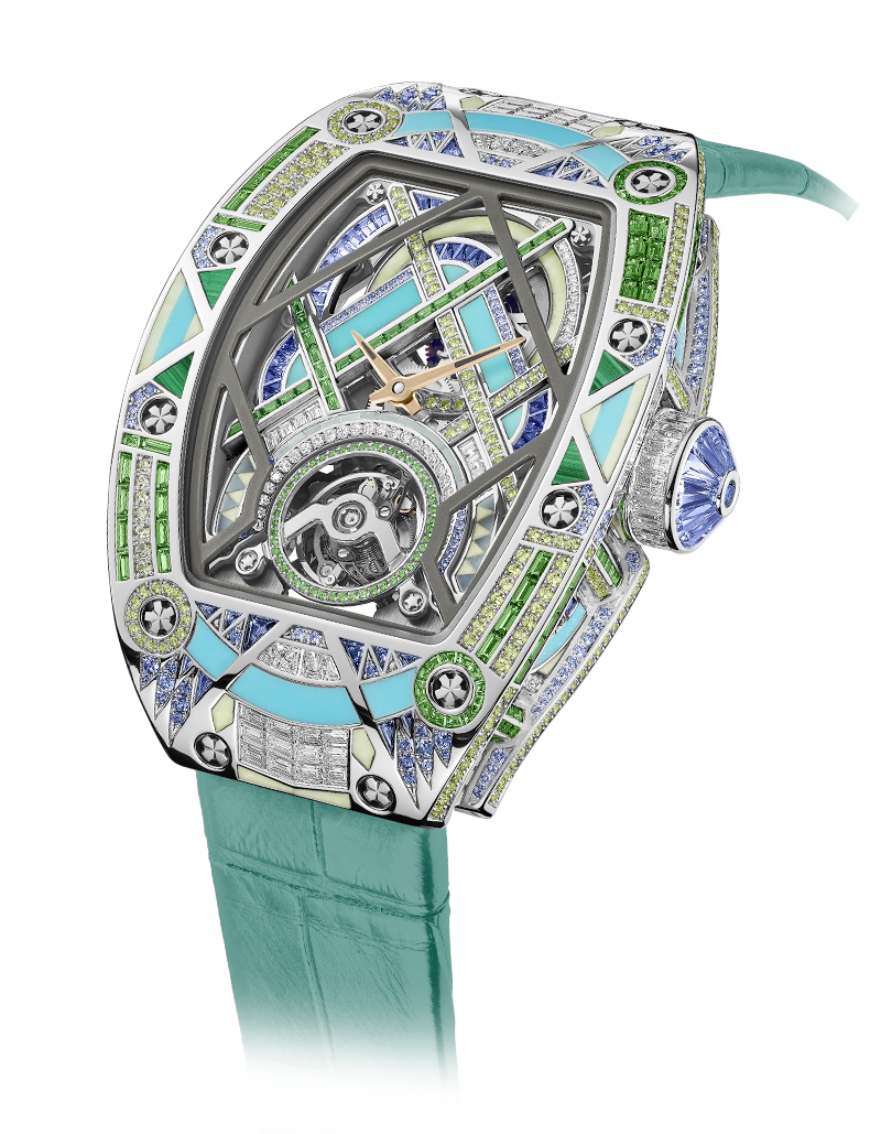 RM HJ Automatic Winding Tourbillon RM HJ-02 — 18K white gold, gem-set